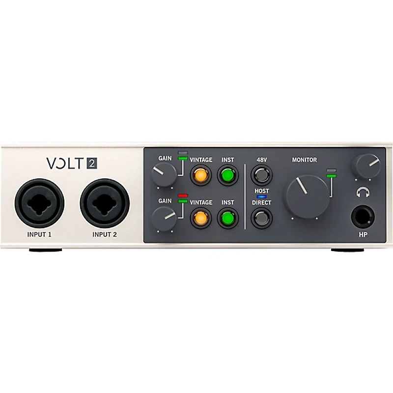 Universal Audio Volt 2 With Harbinger Studio Monitor Pair, Stands & Cables -