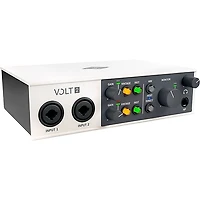 Universal Audio Volt 2 With Harbinger Studio Monitor Pair, Stands & Cables -