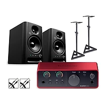 Focusrite Solo Gen4 With Harbinger Studio Monitor Pair, Stands & Cables