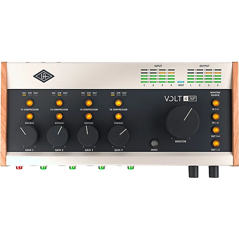 Universal Audio Volt 476P Audio Interface Bundle With Harbinger Studio Monitor Pair, Stands & Cables -