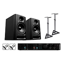 Arturia Minifuse 4 with Harbinger Studio Monitor Pair (Stands & Cables Included