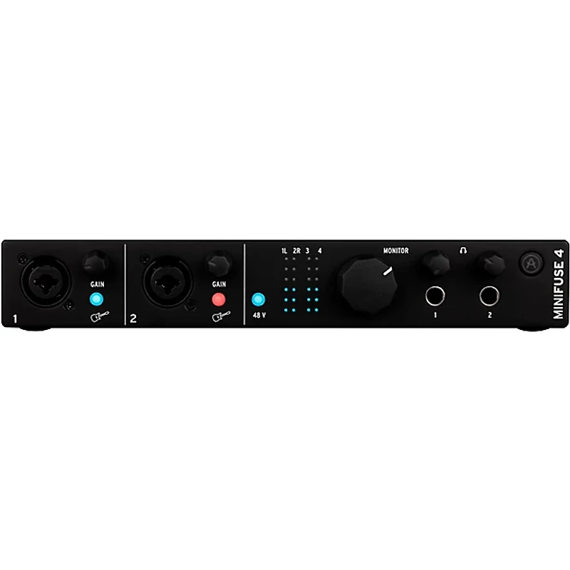 Arturia Minifuse 4 with Harbinger Studio Monitor Pair (Stands & Cables Included