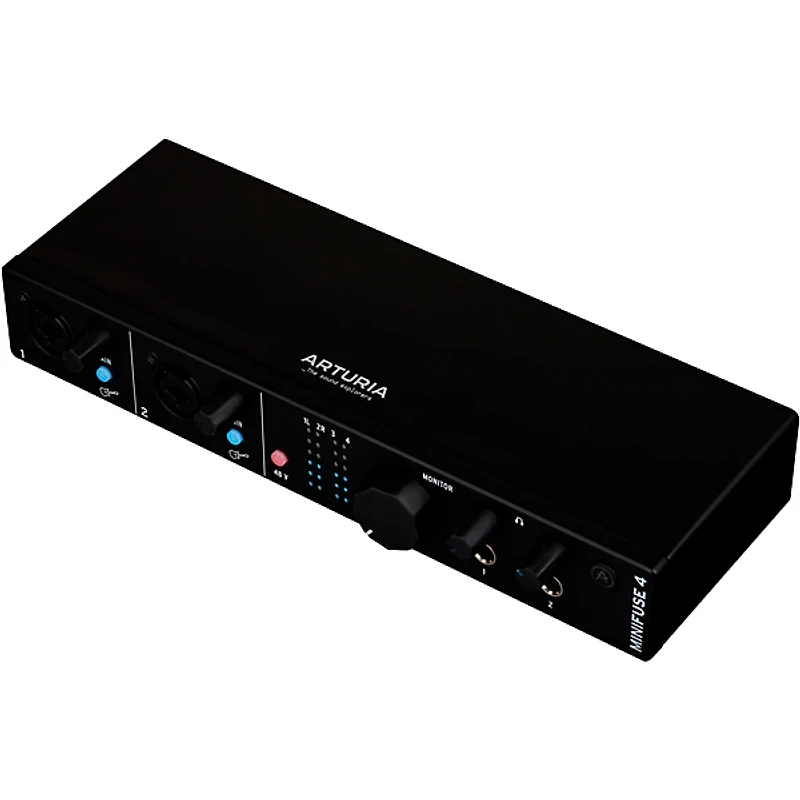 Arturia Minifuse 4 with Harbinger Studio Monitor Pair (Stands & Cables Included