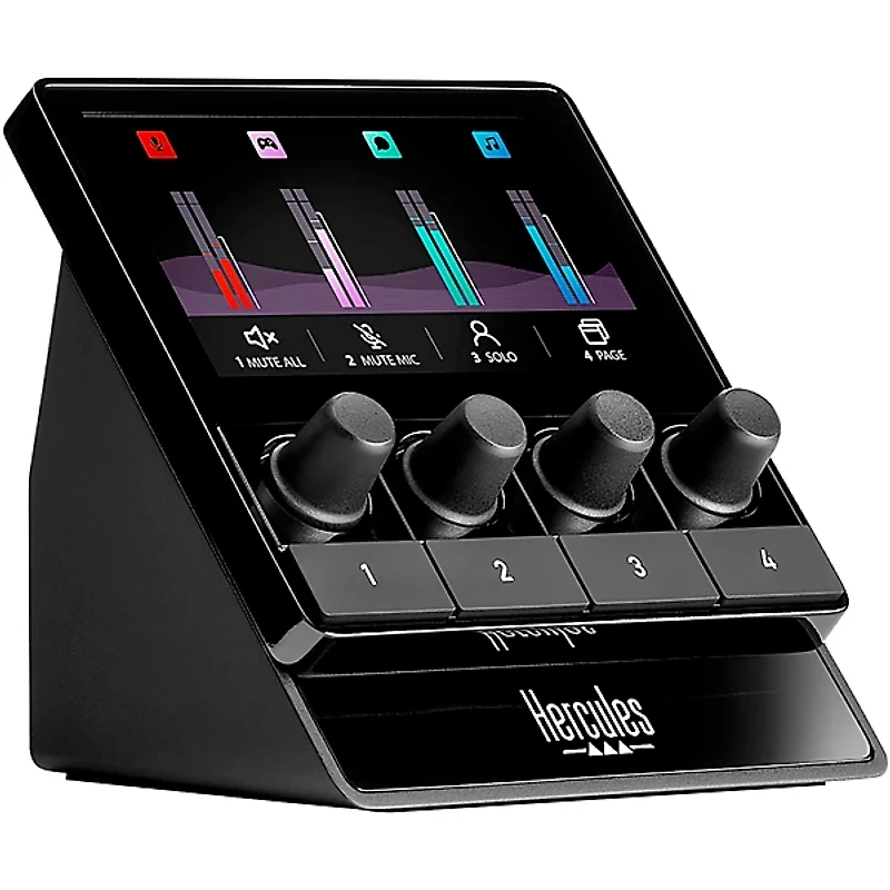 Hercules DJ Stream 100 Customizable 8-Track Audio Mixer for Streaming, Content Creation and Gaming (Windows PC)