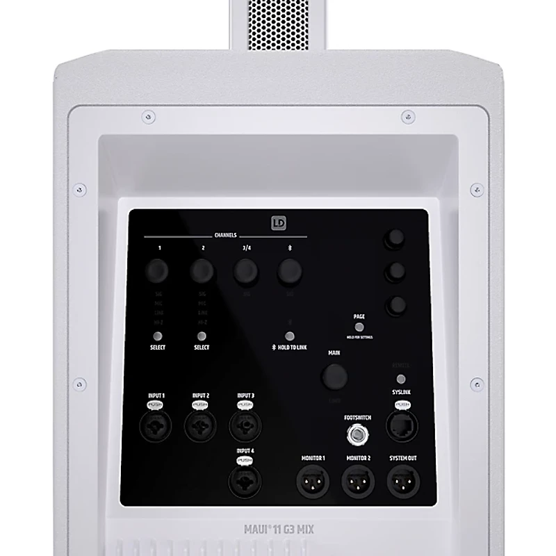 LD Systems LD Systems MAUI 11 G3 MIX W Portable Cardioid Column PA System With Digital Mixer, White