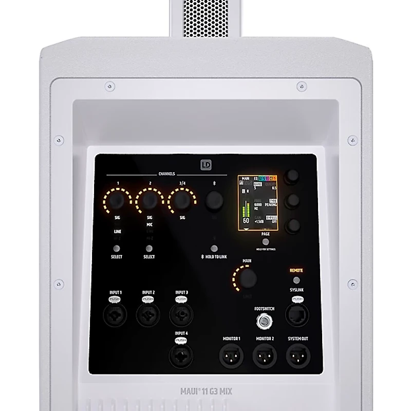 LD Systems LD Systems MAUI 11 G3 MIX W Portable Cardioid Column PA System With Digital Mixer, White