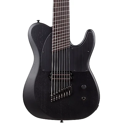 Schecter Guitar Research PT-8 MS Black Ops Electric Guitar Satin Black Open Pore