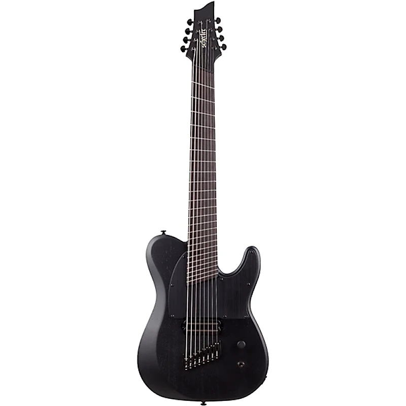Schecter Guitar Research PT-8 MS Black Ops Electric Guitar Satin Black Open Pore