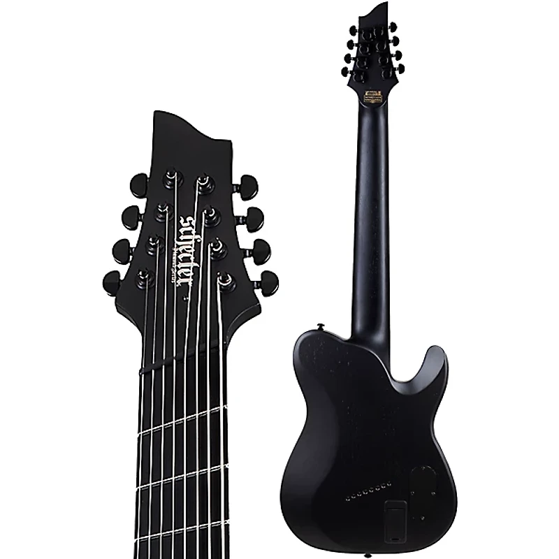 Schecter Guitar Research PT-8 MS Black Ops Left Handed Electric Guitar Satin Black Open Pore