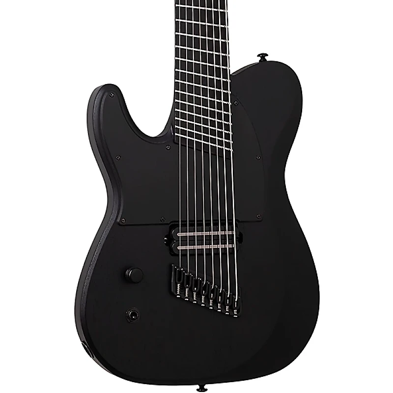 Schecter Guitar Research PT-8 MS Black Ops Left Handed Electric Guitar Satin Black Open Pore