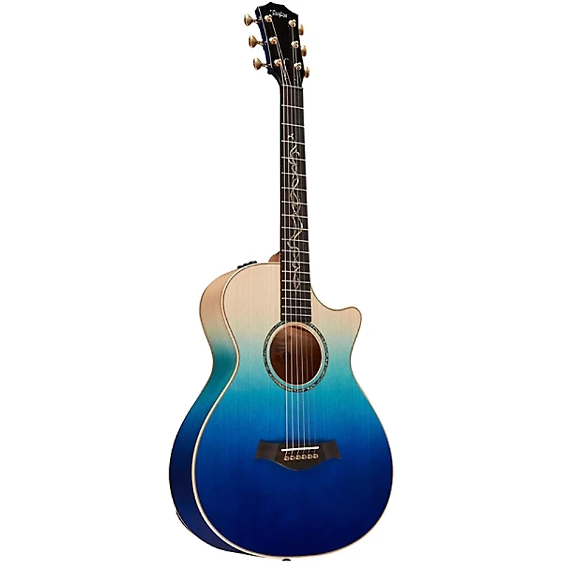Taylor Custom All Urban Ash 12-Fret Grand Concert Acoustic-Electric Guitar Ombre Blue