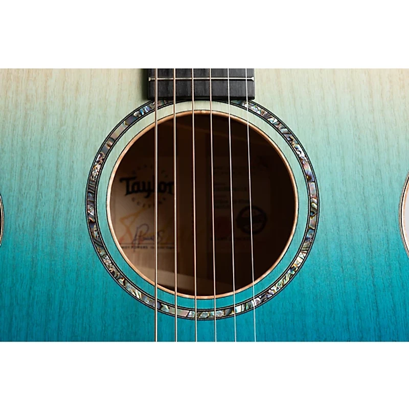 Taylor Custom All Urban Ash 12-Fret Grand Concert Acoustic-Electric Guitar Ombre Blue