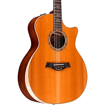 Taylor Custom Western Red Cedar-Grafted Walnut Grand Auditorium Acoustic-Electric Guitar Shaded Edge Burst