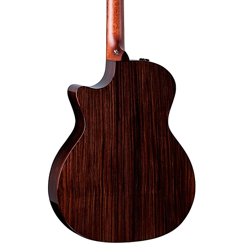 Taylor Custom Western Red Cedar-East Indian Rosewood Grand Auditorium Acoustic-Electric Guitar Brown Sugar Mocha