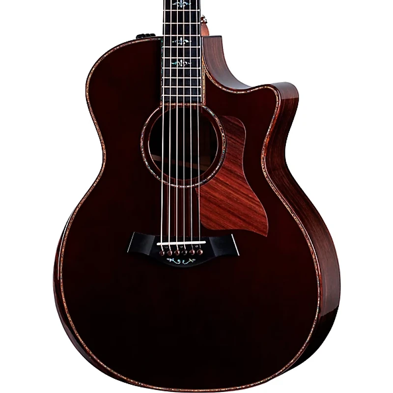 Taylor Custom Western Red Cedar-East Indian Rosewood Grand Auditorium Acoustic-Electric Guitar Brown Sugar Mocha