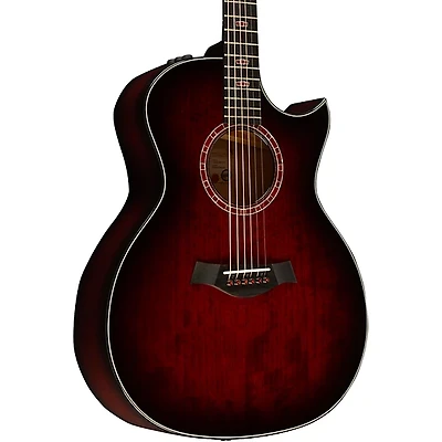 Taylor Custom All-Urban Ash Grand Auditorium Acoustic-Electric Guitar - Red Mahogany Edgeburst