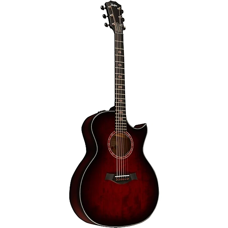 Taylor Custom All-Urban Ash Grand Auditorium Acoustic-Electric Guitar - Red Mahogany Edgeburst