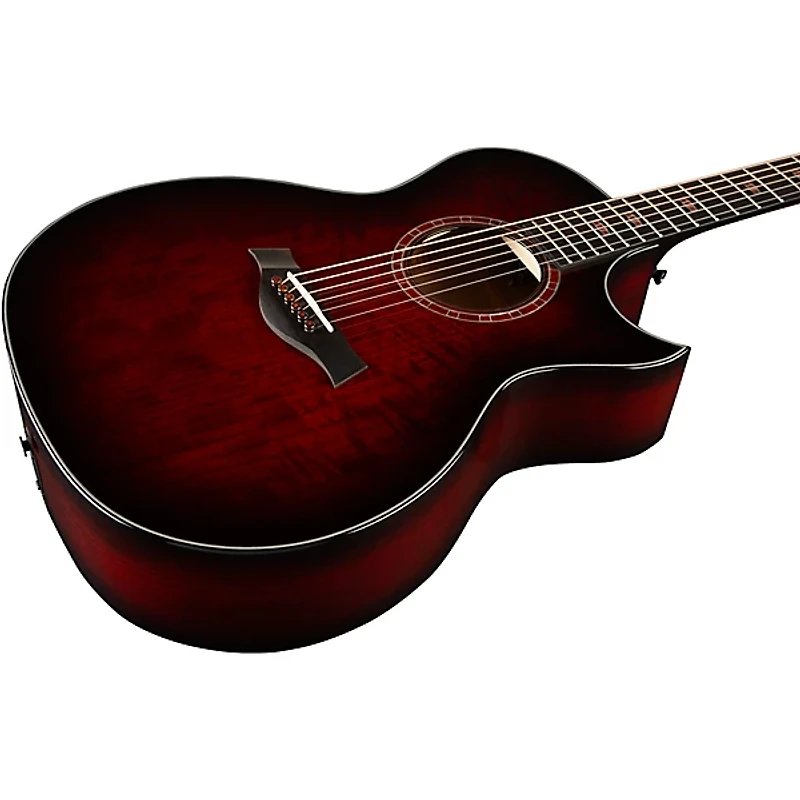 Taylor Custom All-Urban Ash Grand Auditorium Acoustic-Electric Guitar - Red Mahogany Edgeburst