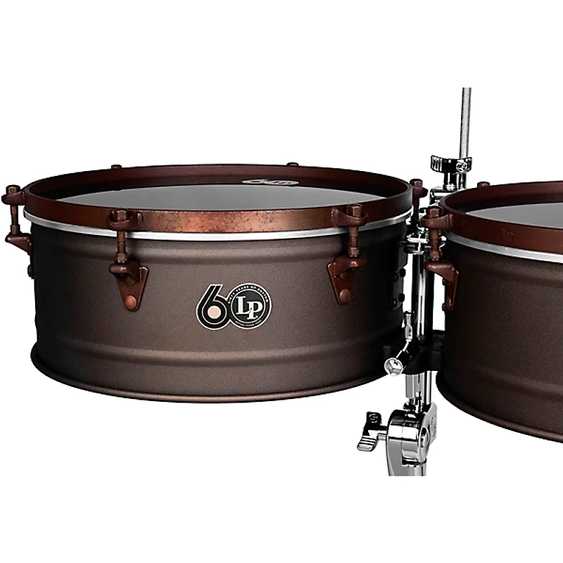 LP LP 60th Anniversary Timbales With Rustic Bronze hardware 14 in./15 in. Antique Bronze Finish