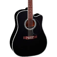 Takamine EF341DX Dreadnought Cutaway Acoustic-Electric Guitar Black