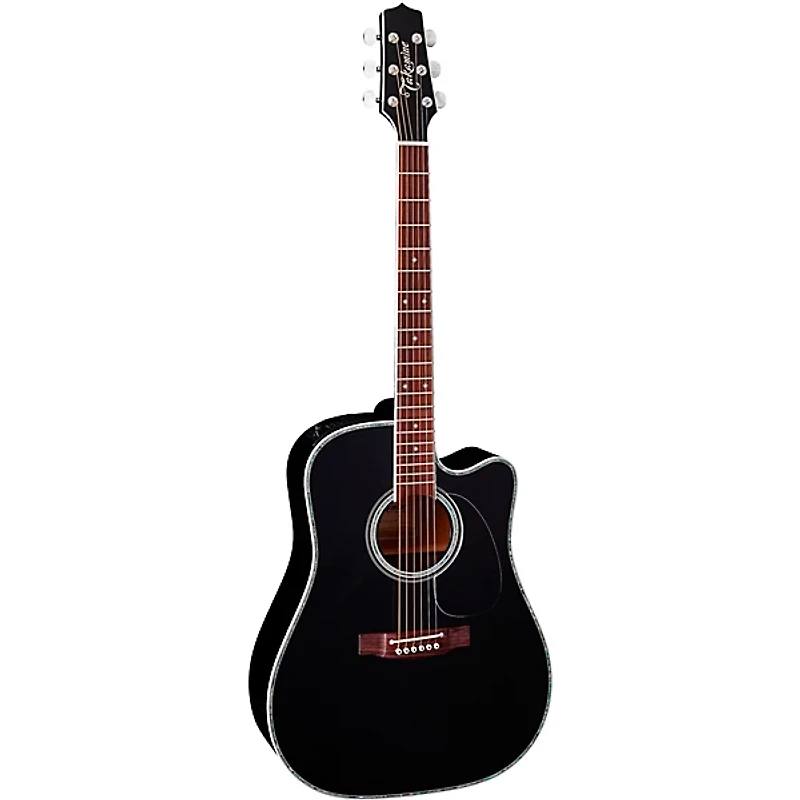 Takamine EF341DX Dreadnought Cutaway Acoustic-Electric Guitar Black