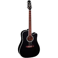 Takamine EF341DX Dreadnought Cutaway Acoustic-Electric Guitar Black