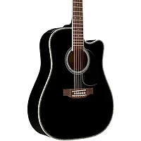 Takamine EF381DX 12-String Dreadnought Cutaway Acoustic-Electric Guitar Black