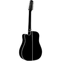 Takamine EF381DX 12-String Dreadnought Cutaway Acoustic-Electric Guitar Black
