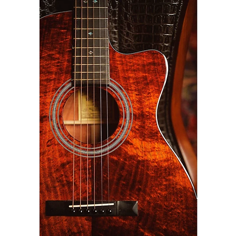 Recording King RP2-729-C Tonewood Reserve Koa 00 Cutaway Acoustic Guitar Natural