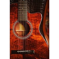 Recording King RP2-729-C Tonewood Reserve Koa 00 Cutaway Acoustic Guitar Natural