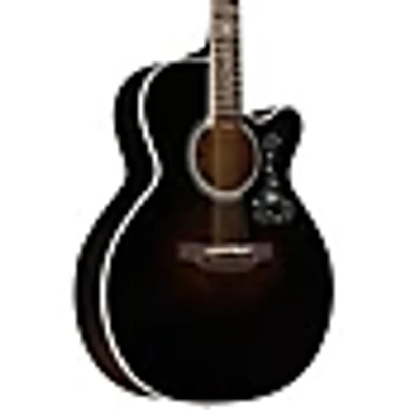 Takamine EF450C NEX Thermal Top Acoustic-Electric Guitar Transparent Black Burst