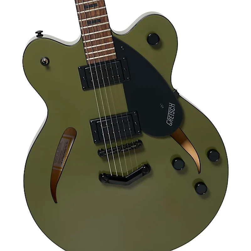 Gretsch Guitars Streamliner Cateye Center Block Black Hardware Limited-Edition Electric Guitar Olive Drab