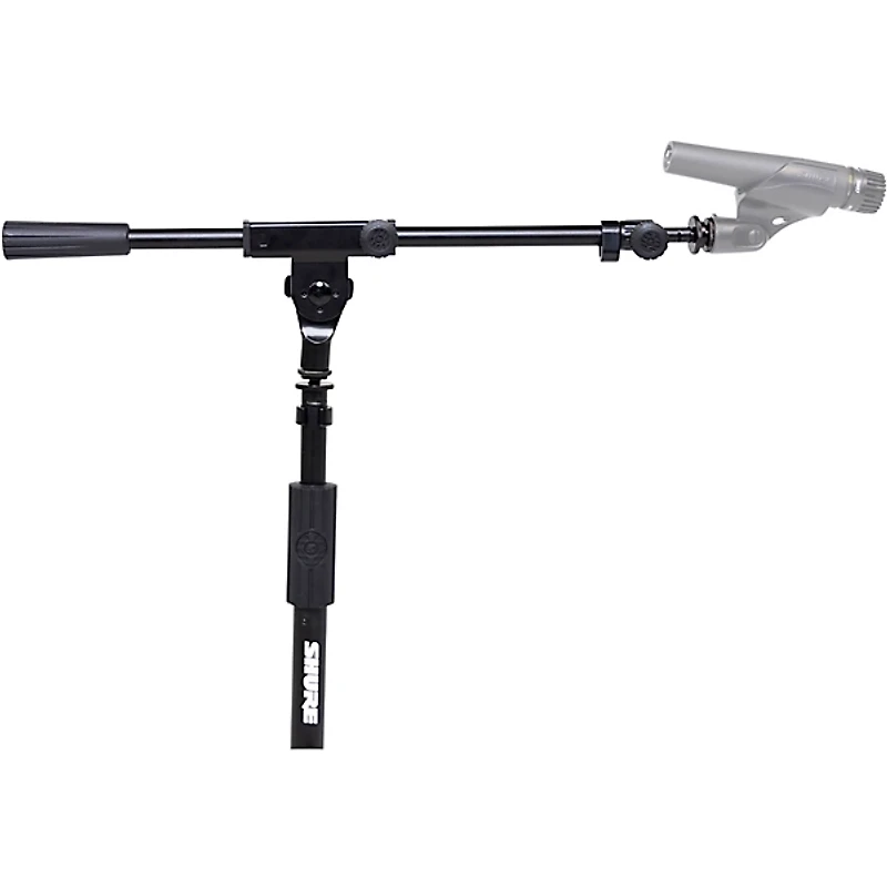 Shure Low Profile Tripod Mic Stand with Adjustable Height and Telescoping Boom Black