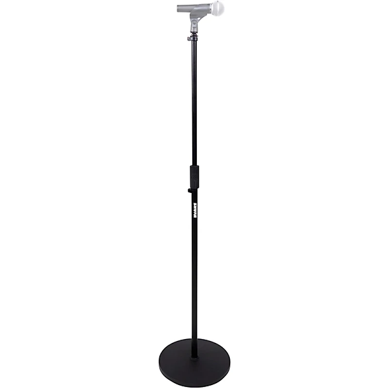 Shure Round Base Mic Stand With Standard Height-Adjustable Twist Clutch - 10" Base Black