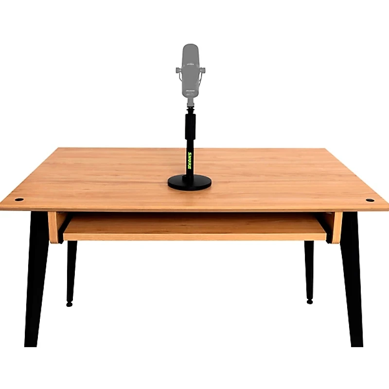 Shure Round base Desktop Mic Stand with Standard Height Adjustable Twist Clutch - 6" Base Black