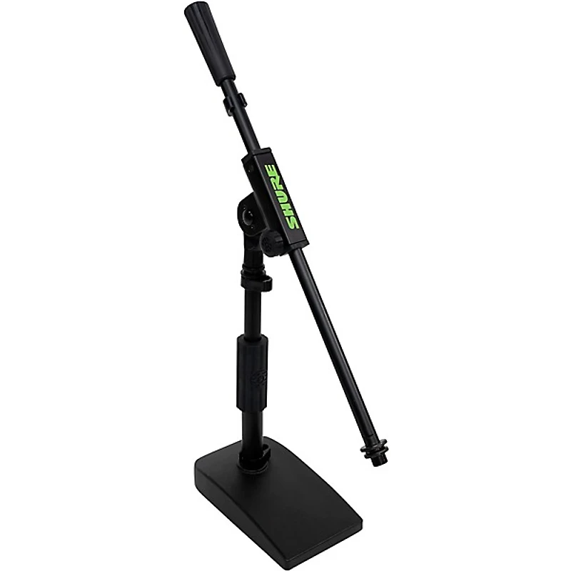 Shure by Gator Compact Low-Profile Desktop Microphone Stand With Boom - Black