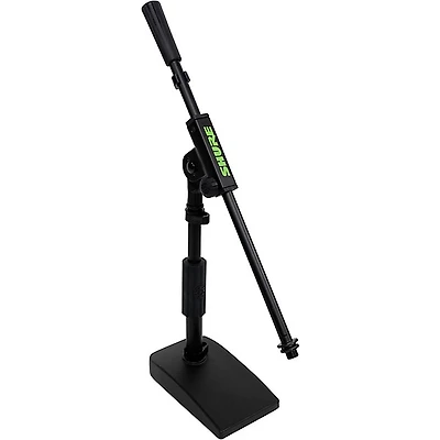 Shure by Gator Compact Low-Profile Desktop Microphone Stand With Boom - Black