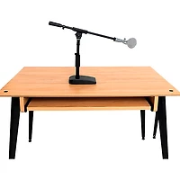 Shure by Gator Compact Low-Profile Desktop Microphone Stand With Boom - Black