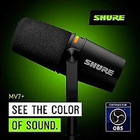 Shure MV7+ Podcast Kit With Stand - Black