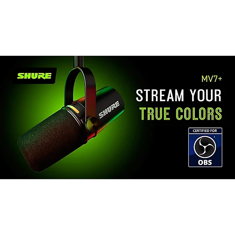 Shure MV7+ Podcast Kit With Stand - Black
