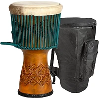 X8 Drums Jackfruit Master Series Djembe Drum with Bag 14 in.