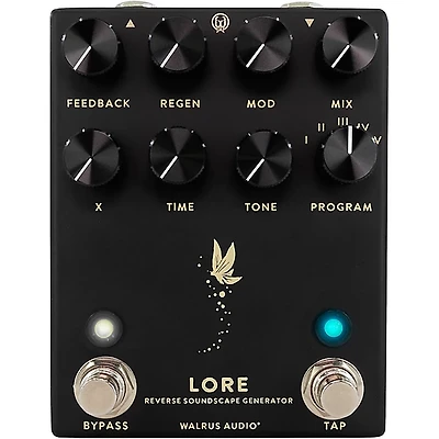 Walrus Audio Lore Reverse Soundscape Generator Delay/Reverb/Pitch/Modulation Effects Pedal Black