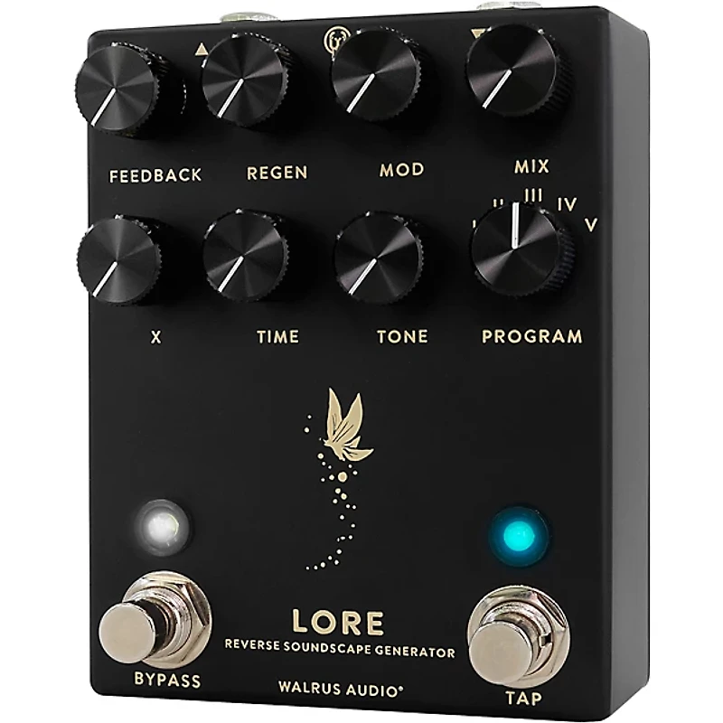 Walrus Audio Lore Reverse Soundscape Generator Delay/Reverb/Pitch/Modulation Effects Pedal Black