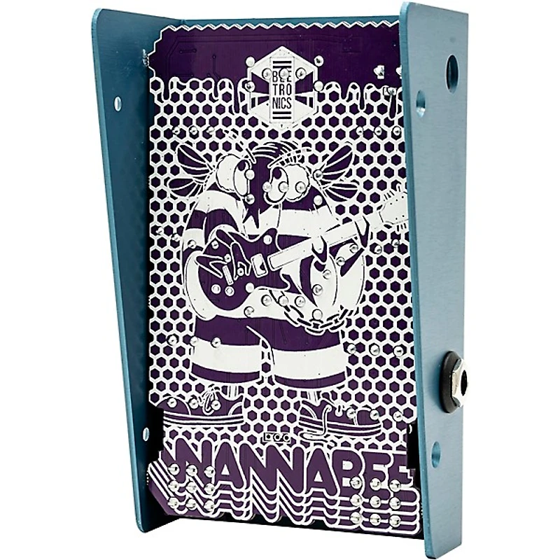 Beetronics FX Wannabee Beelateral Buzz Dual-Drive Effects Pedal Blue Anodized