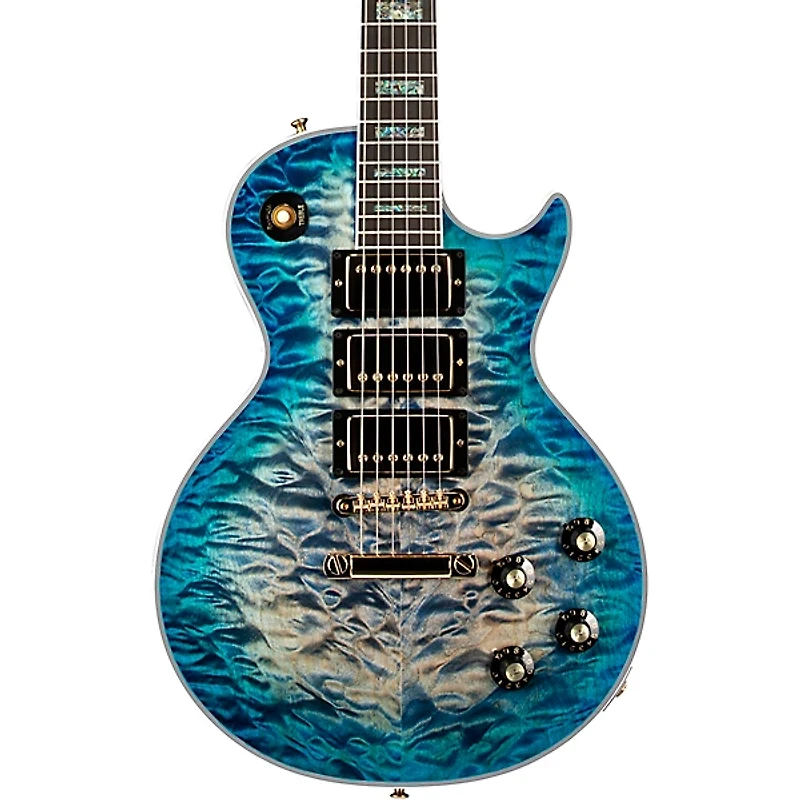 Gibson Custom M2M 1968 Les Paul Custom AAA Quilt Top Reissue VOS Electric Guitar Nordic Blue