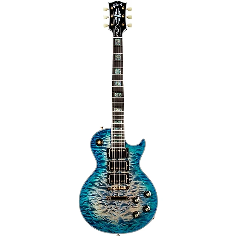 Gibson Custom M2M 1968 Les Paul Custom AAA Quilt Top Reissue VOS Electric Guitar Nordic Blue