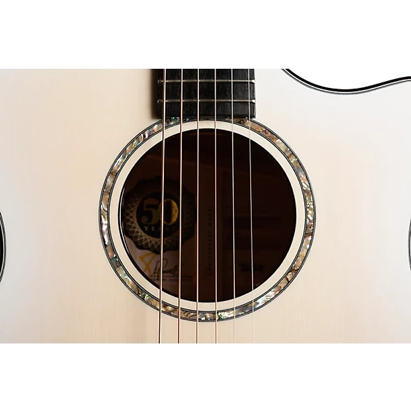 Taylor 614ce Limited-Edition 50th Anniversary Grand Auditorium Acoustic-Electric Guitar Trans White Edgeburst