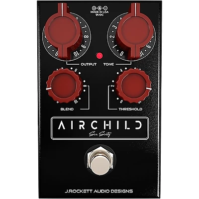 J.Rockett Audio Designs Airchild 660 Compressor Effects Pedal Black and Oxblood