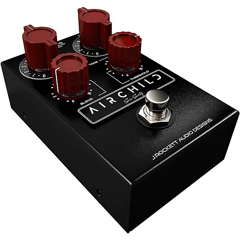 J.Rockett Audio Designs Airchild 660 Compressor Effects Pedal Black and Oxblood