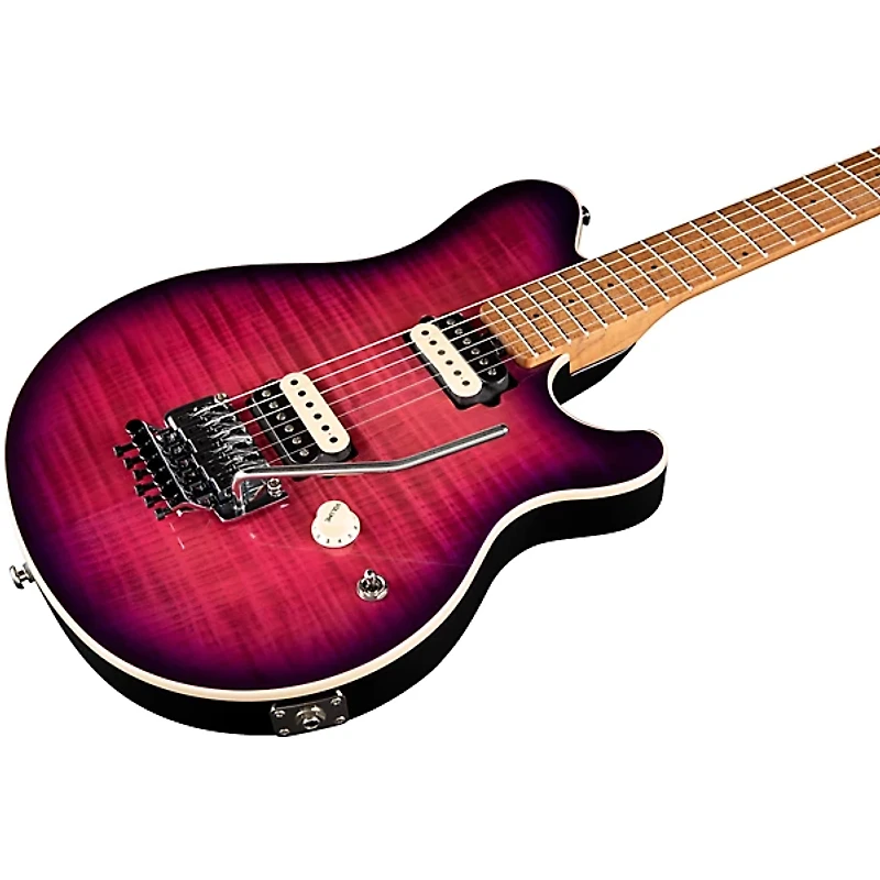 Ernie Ball Music Man Axis Electric Flame Top Electric Guitar Olallieberry